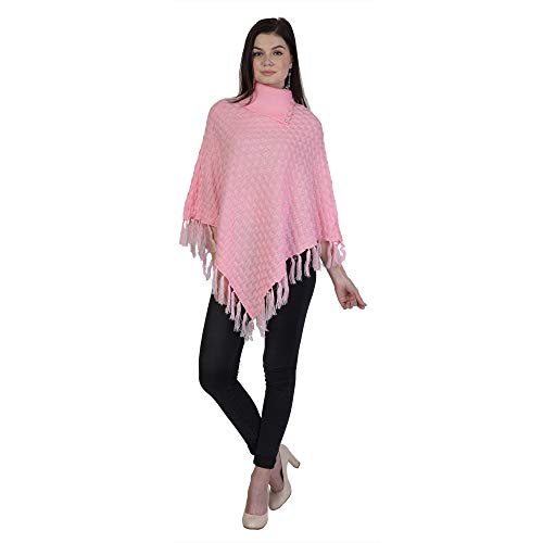 Image of eKools Women's Woolen Multicolor Winter wear Cardigans Shrug Poncho (Shrug1-64)