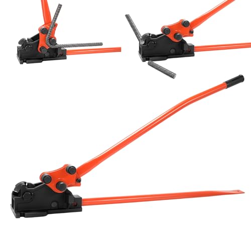 2 in 1 Rebar Bender & Cutter Metal Bending Tool Manual Rod Bender Easy Rebar Cutter & Bender Bending Machine for Rebar up to 5/8