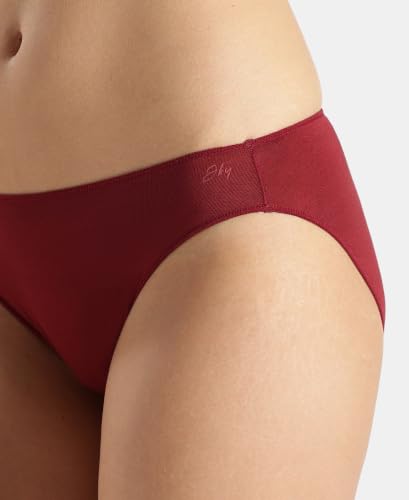 Image of Jockey 1803 Women Medium Coverage Micro Modal Elastane Stretch Bikini with Concealed Waistband and StayFresh Treatment
