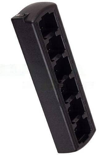 Six Bay Rapid Desk Charger for Motorola RMU2080d Rechargeable Two Way Radio (Slim Design)