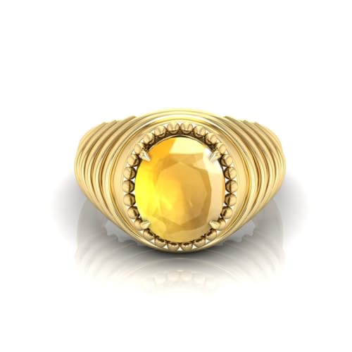 Bague saphir jaune naturel 13 Ratti en or pour homme et femme