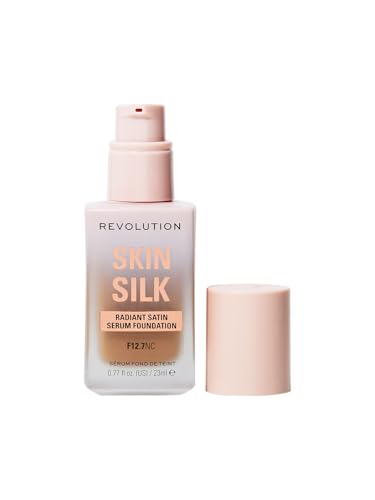 Image of Revolution Skin Silk Serum Foundation- F12.7, Neutral Cool 23ml | Lightweight, Hydrating Foundation with Hyaluronic Acid & Peptides | Natural, Radiant Finish with Light-Medium Coverage | Long-Lasting Base Makeup | Shades Specially Selected for Indian Skin Tones