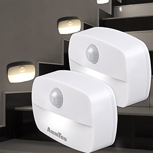 AmmToo nachtlicht mit Bewegungsmelder, [2 Stück] Led Bewegungsmelder...