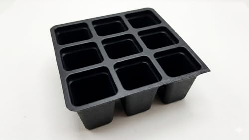 Image of Bio Blooms Agro India Pvt Ltd | Seedling Tray, Plastic Germination Tray for Seed Starting (9 Cavity, 10, Count)