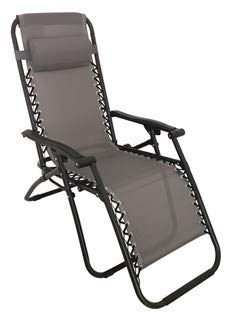 Home Sedia Gravity gravità Zero Sdraio da Giardino Poltrona Relax Pieghevole Salvaspazio Colore Grigio Dimensione 165 x 65 x 114