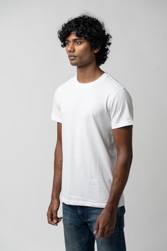 Image of Crew Neck Cotton Tshirt for Men Stylish and Comfortable Men Tshirt Breathable Solid t-Shirts Casual Formal Gym Fashion Essentials Versatile Full Sleeve Polo Trendy wardrobes Outfits