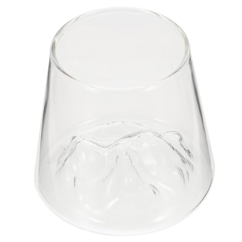Gatuida Vaso de Vidrio Transparente Reutilizable Japonés con Diseño Fuji Resistente al Calor Taza Grande para Agua Café Cerveza y Cócteles y Cafeterías
