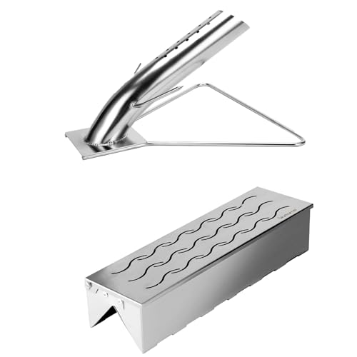 Skyflame Stainless Steel Double V-shape Wood Chip Smoker Box and