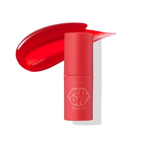 Image of ETUDE Dear Darling Peel Off Lip Stain (Cherry Crack) - Teen girl gifts, Hydrating Hydrogel Tint, Fruity scent, Long Lasting & Waterproof, High Pigment, Easy Peel Off, All‑Day Color Lip Tattoo