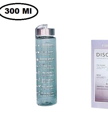 SIOPAWORLD Transparent Motivational Water Bottles | Time Marker Leak Proof&Break-Proof | Best Usage For Office/School/Gym/Travel | Bpa-Free Fitness Sports 3 Different Size Bottle - Multicolor (3pcs)