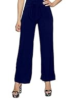 PATRORNA Womens Plus Size Relaxed Fit Culottes Trousers (PT8A36_Blue_5XL)