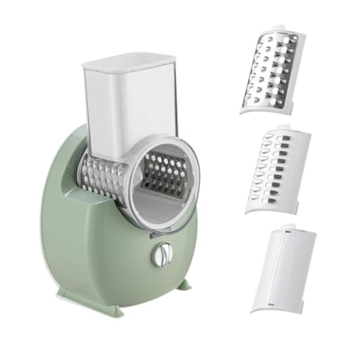 JISADER Ralladores de queso eléctricos, rallador de tambor rotativo, rebanador eléctrico, trituradora portátil 3 en...