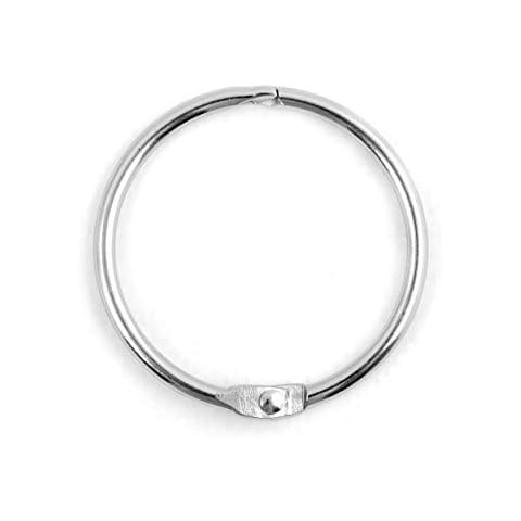 Spirella Duschvorhangringe 12 Stück Chrom Ringo Small - Passend für alle gängigen Duschvorhangstangen Silber gebürstet Cover