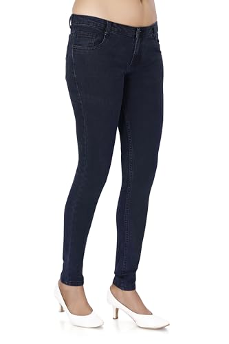 Image of TWGE - Women's Mid Rise Skinny Fit Jeans - Single Button, Stretchable Denim Pants - Ankle Length - Stylish Casual Wear Pack of 1