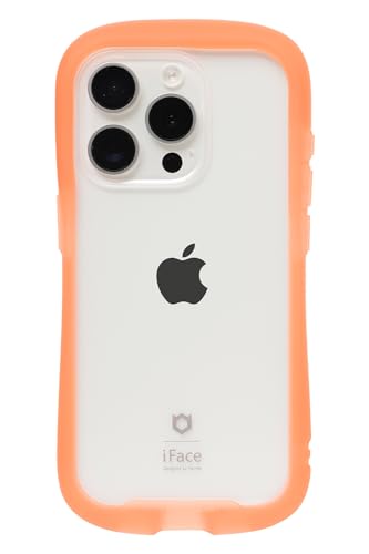 iFace Reflection Neo iPhone 15 Pro ケース クリア 強化ガラス (クリアオレンジ)【アイフェイス アイフォン15pro 用 iphone15プロ 用 カバー 韓国 耐衝撃 透明 ストラップホール ネオンカラー 蛍光】