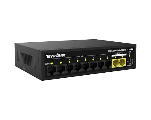 Image of Tenda S110GPC 8 Port 10 /100 +2 Giga Uplink 10-Port Gigabit Lite PoE Switch