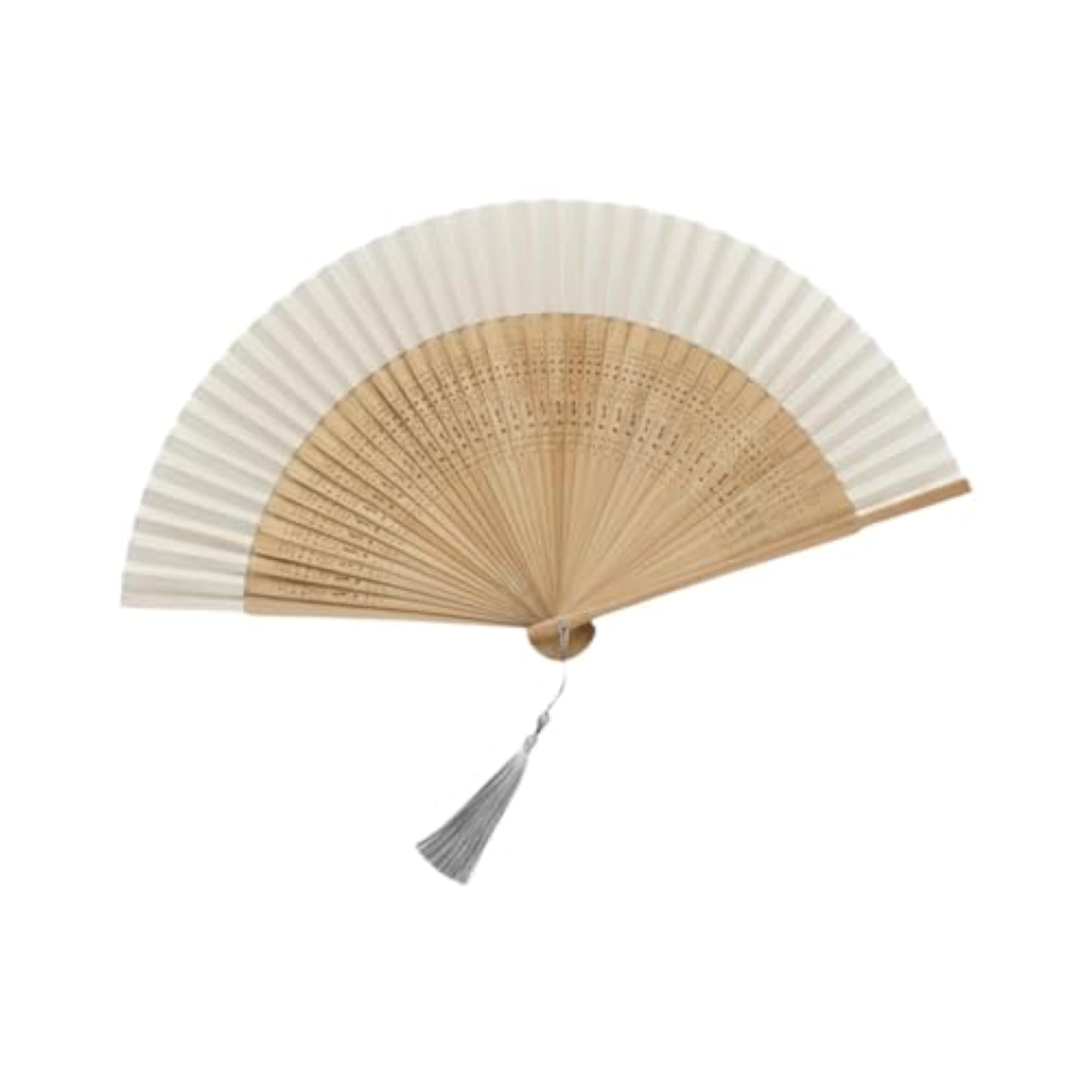 Chinese Folding Fan with Bamboo Frame