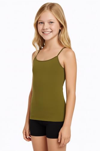Image of Kurve Girl's Sleeveless Tank Top - Stretch Undershirts Cami Camisole, UV Protective Fabric, Rated UPF 50+ (Made in USA)
