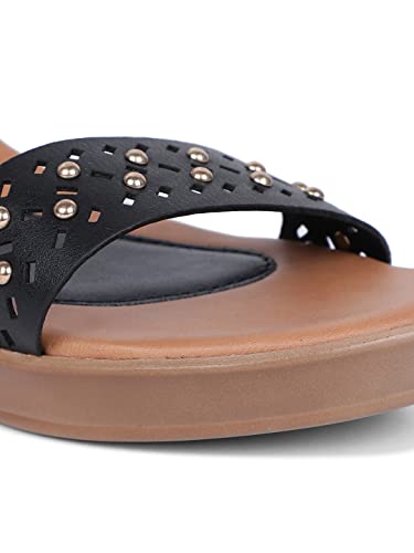 Image of Bata Women Ankle-Strap Wedge Heel Sandal - Black