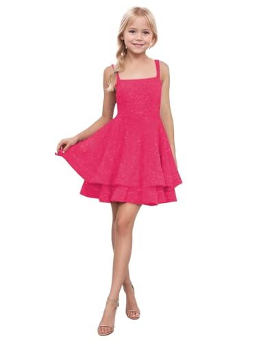 Sparkly Sequin Flower Girl Dress Tiered Pageant Dresses for Girls First Communion Dress Party Gown4