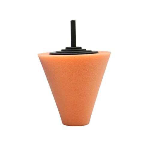 TOPPERFUN Tampon Polissage Cône Éponge Pour Roues Et Bumpers Pad Buffing Pour Entretien Auto Polissage Et Cire Adapté Aux Zones Difficiles Accès Couleur Orange