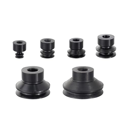 Ventosa de vacío ZP20BS/N de doble capa negra y boquilla para accesorios de inyección