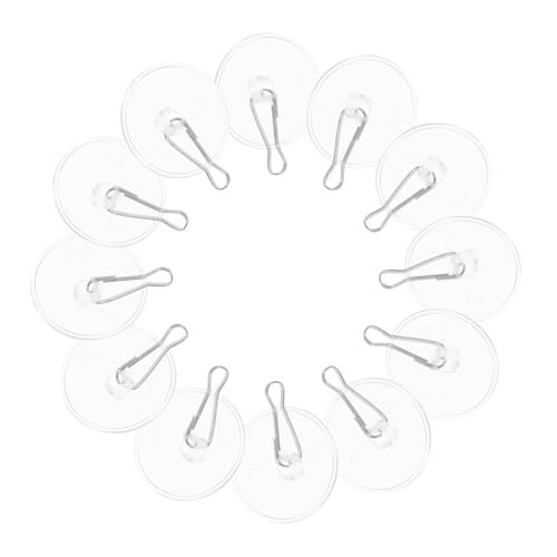 UKCOCO 40 Piezas Ganchos Adhesivos Autoadhesivos Transparentes para Techo con Disco Adhesivo Gancho Metálico Removible para Colgar Decoraciones Paredes y Techos para Fiestas y Bodas