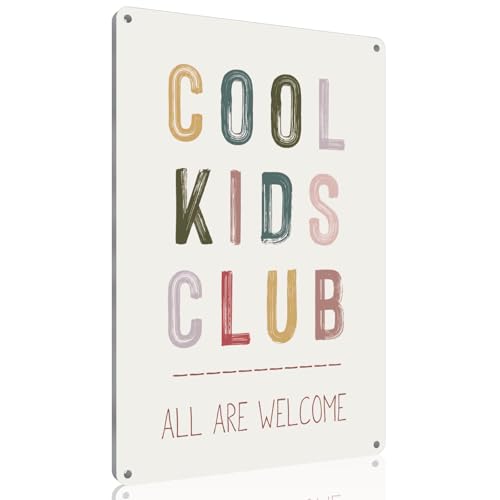 Homely Accents Boho Playroom Kids Room Wall Art Decor Cool Kids Club Sign