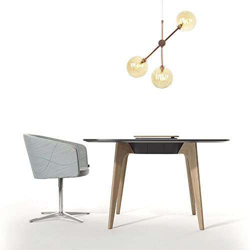 Lustre or rose orientable avec ampoule G4 pour salon et chambre