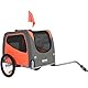 VEVOR Hundeanhänger 30 kg Fahrradanhänger Kohlenstoffstahl + 600D Oxford-Gewebe + PP faltbar 1440 x 720 x 779 mm als Anhänger Gefaltete Größe 760 x 560 x 195 mm Orange&Grau