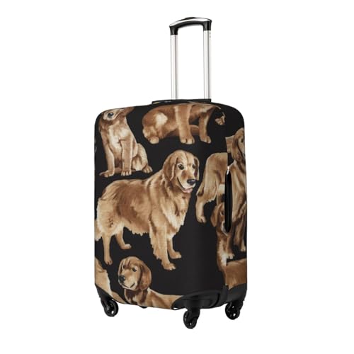 Golden Retrievers Print Suitcase Cover Luggage Protector Washable Elastic Fashionable Travel Gear Cover2