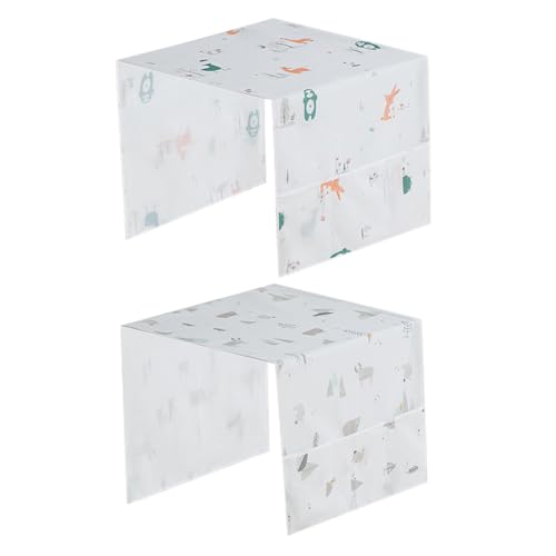 POPETPOP 2個 冷蔵庫のダストカバー 冷蔵庫カバー布 上部の洗濯機と乾燥機のカバー 冷凍庫 冷蔵庫の布 衣類用乾燥機 キッチンダストカバー ドライヤープロテクターマット 洗濯機カバー ペバ