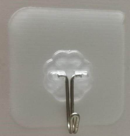 Adhesive Hooks Stapleless Transparent Heavy Duty hook-12 Pack Adhesive Wall Hooks Strong Adhesive Hooks Seamless Transparent Hooks Kitchen Towel Bath Hooks Stapleless Transparent Heavy Duty Hook