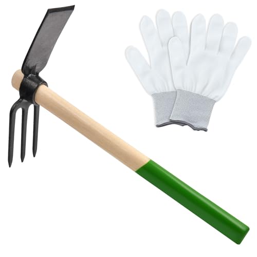 Cultivador y azada manual 2 en 1 SPEEDWOX con mango de madera
