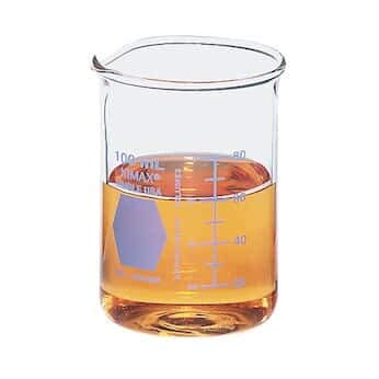 Kimax 14000R-100 red-Coded Griffin beakers; 100 mL, 12/cs