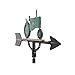 Montague Metal Products 32-Inch Deluxe Weathervane with Green Tractor Ornament