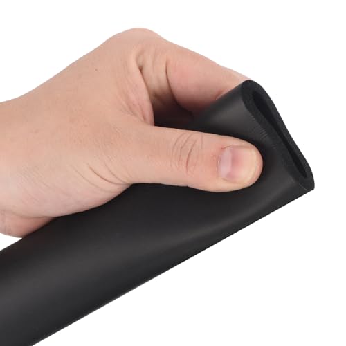 Image of uxcell Foam Tubing for Handle Grip Support,22mm(7 /8 inch) ID 32mm(1 1 /4 inch) OD 0.3 Meter /1ft Length Black