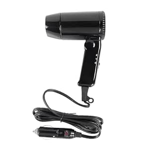 Car Blow Dryer, 12v Car Cold Folding Hair Dryer, Battery