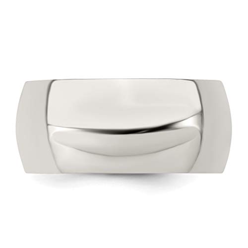 9mm Half Round Sterling Silver Wedding Band Ring4
