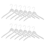 Set aus 12 Formbügeln mit weißem, drehbarem 3,4 mm Haken