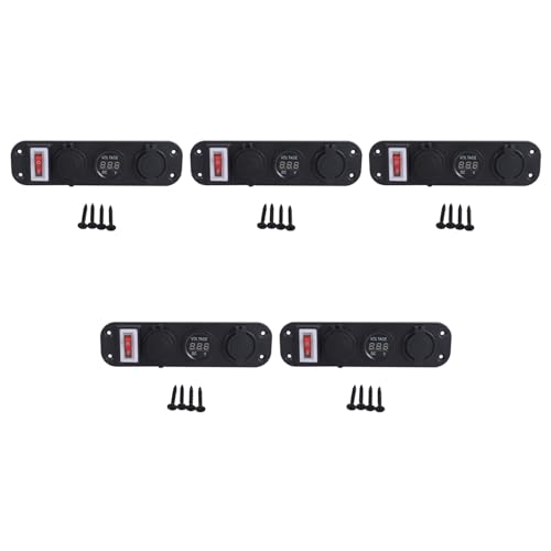 Cargador dual QC3.0 multifunción 4 en 1 con voltímetro y encendedor de cigarrillos para coche