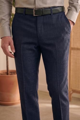 Image of Louis Philippe Men's Slim Fit Everyday Smart Wear Comfort Stretch Work Ready Checks Formal Trouser