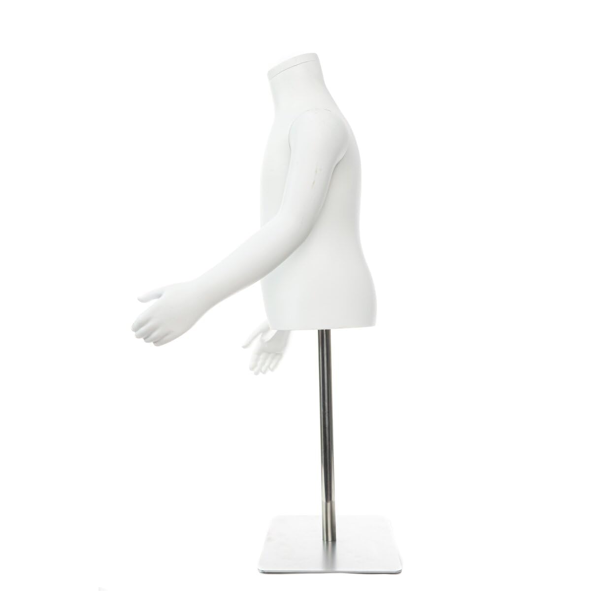 2X Kindertorso Büste KG 116 Unisex Schaufensterpuppe Kind Mannequin + Standfuß | Kindermannequin Kinderschaufensterpuppe Kinderschneiderbüste Kinderbüste