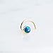 Fashion Art Jewelry Nose Stud Screw Shaped Gemstone Nose Rings, Sterling Silver, Gold 18-20 GA Nostril Corkscrew Piercing for Women Men Left or Right Side (Dark Green Opal 3mm / 20 gauge/Left side)