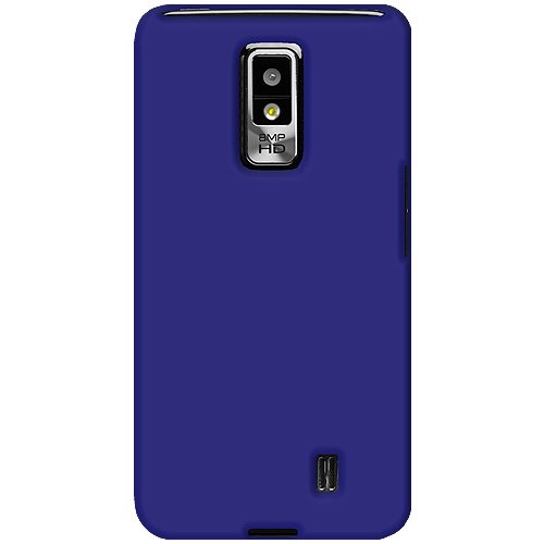 Amzer Silicone Jelly Skin Case Cover for LG Spectrum VS920 - Retail Packaging - Blue