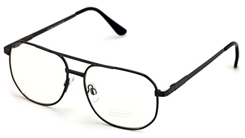 V.W.E. Metal Tear Drop Clear Len Glasses - Big Lens Spring