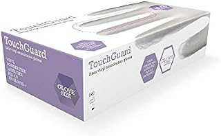 TouchGuard Blue Vinyl Disposable Gloves, Powder-Free, Box of 100, Small
