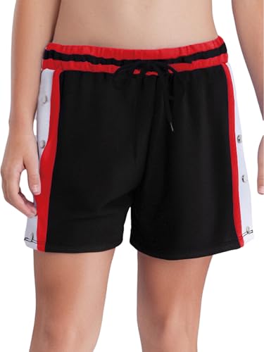 Kids Boys Girls Tear Away Basketball Shorts Loose Fit Side Button Athletic Running Gym Shorts3