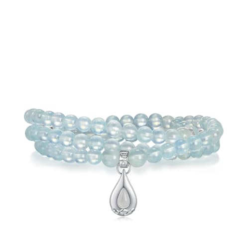 Image of Five Elements 18K Gold Vermeil 3 Layered Crystal Gemstone Beads Bracelet & Necklace for women Solid 925 Sterling Silver 18K Gold or White Gold Plated jewelry