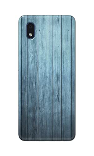 Image of Printed Hard Back Cover Case for Samsung Galaxy M01 Core | Samsung Galaxy A01 Core Back Cover (Wooden Blue) -1302